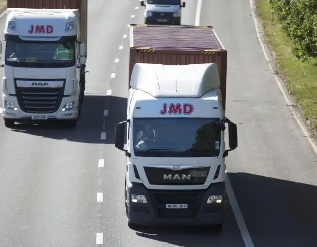JMD lorries on motorway